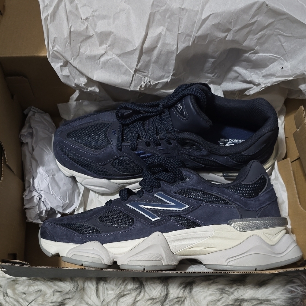 Navy and White Athletic Sneakers
